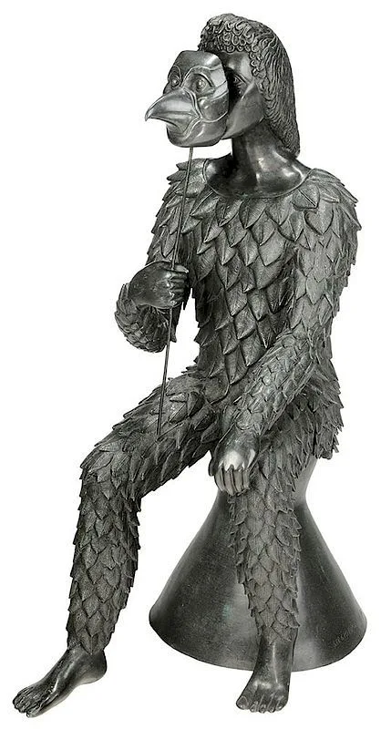 Sergio Bustamante, Birdman, 1986, patinated bronze