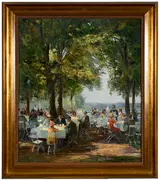 Jules Rene Herve, Cafe Under the Trees