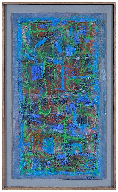 William Melton Halsey, Rainy Day Painting, 1994, mixed media with collage