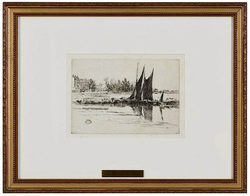 Hurlingham by James Abbott McNeill Whistler, 1879, etching on laid paper, sold Nov 2018