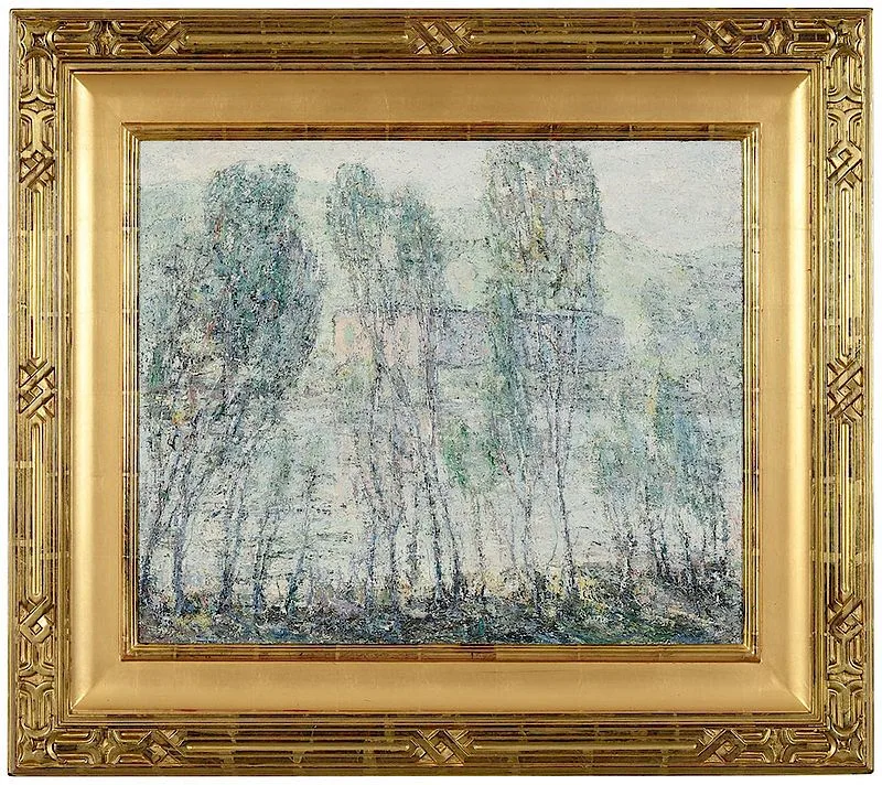 Harlem River by Ernest Lawson, oil on canvas, sold Nov 2018