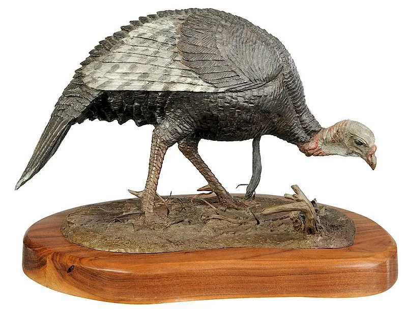 R. C. Lynch, What's This?, American Wild Turkey, 1991, patinated bronze