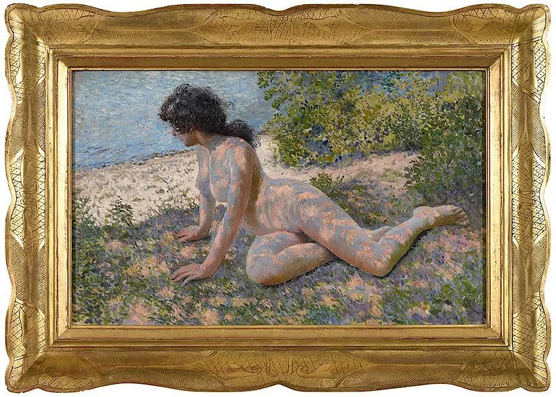 Nude by Otto Henry Bacher, oil on canvas, sold Nov 2018