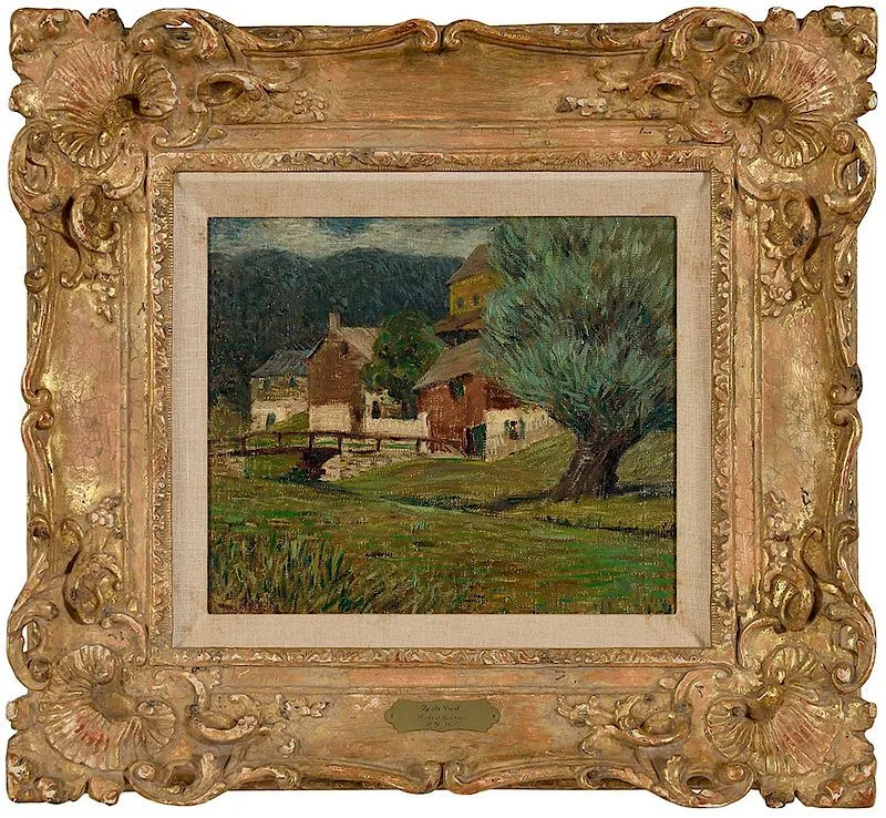 By The Creek by Robert Spencer, oil on canvas, sold Nov 2018