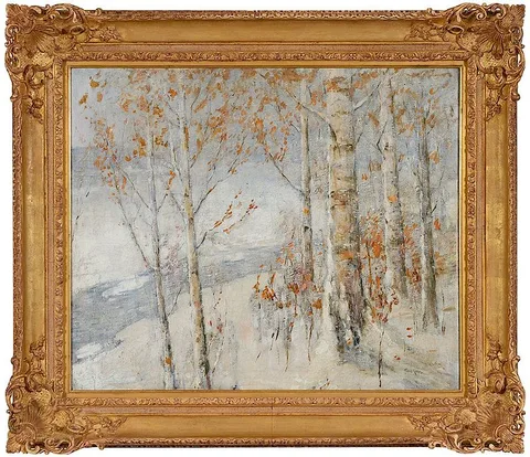 Paul King, Winter at Adirondacks, oil on canvas