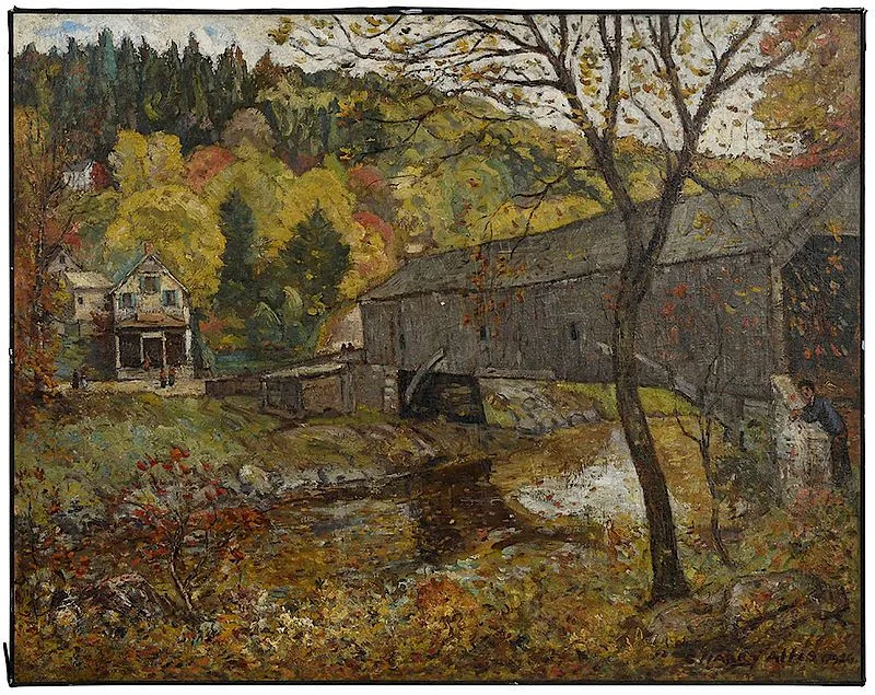 Henry Allis, The Covered Bridge, 1926, oil on canvas