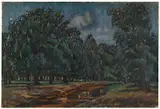Louis Ritman, Country Scene, estate stamp verso