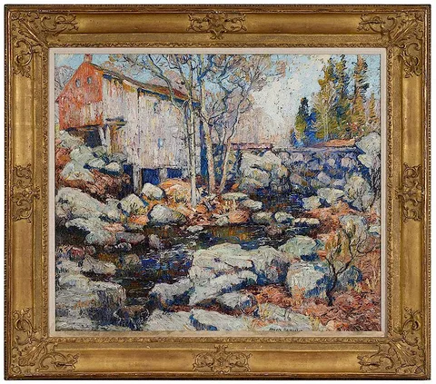 Silvermine Mill by Helen Hamilton, oil on canvas, sold Nov 2018