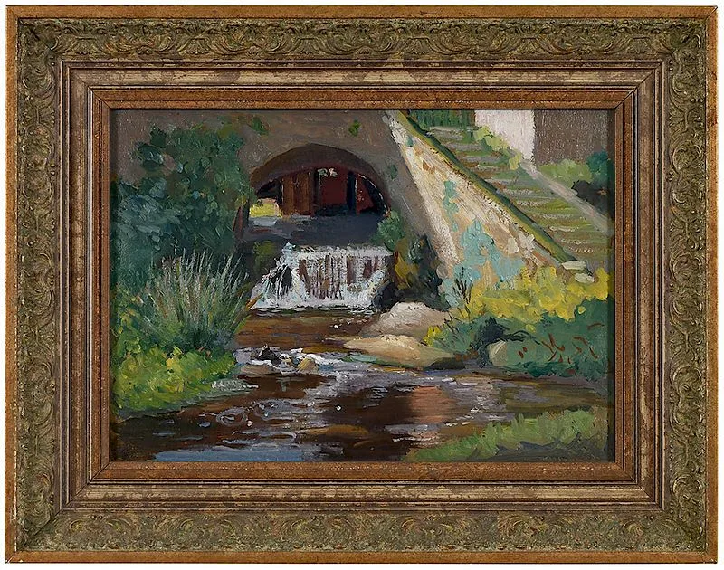 Jr. by Gustave Cimiotti, oil on board, sold Nov 2018