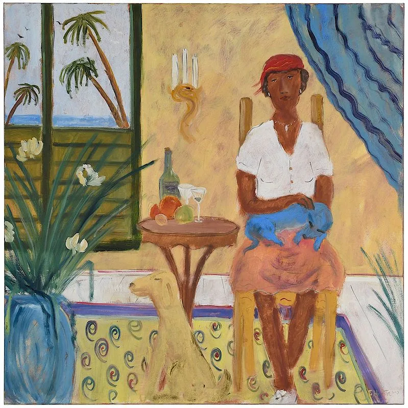 Wilfred J. Huettel, The Blue Cat, 2013, oil on canvas