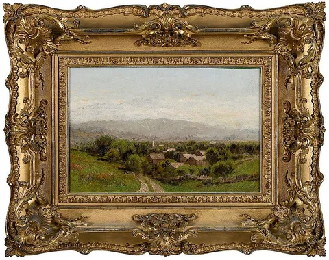 John Bunyan Bristol, New England Village, oil on canvas