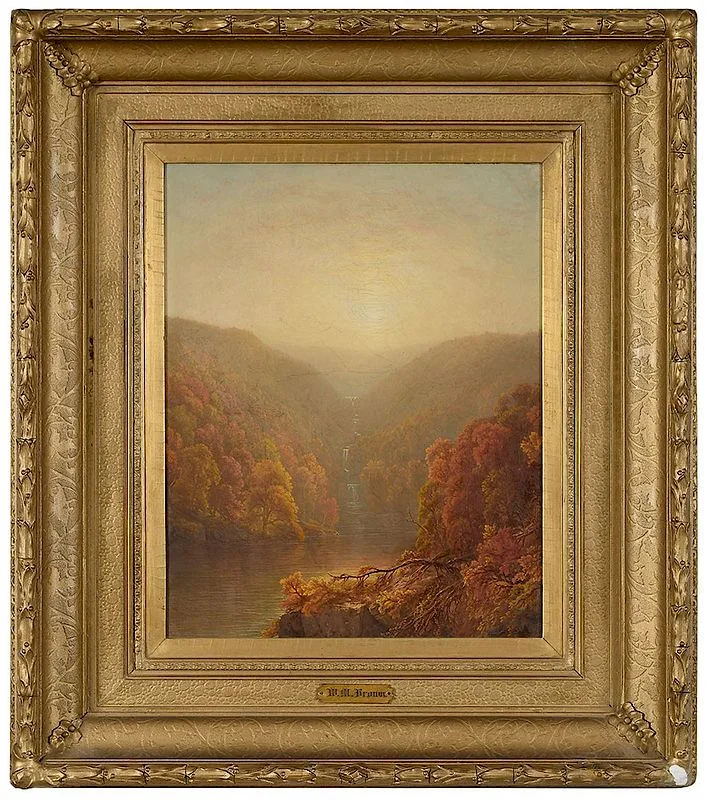 William Mason Brown, Autumn Sunset, oil on canvas