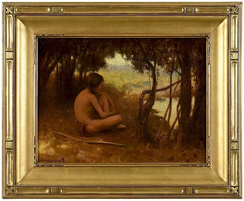 The Young Hunter by E. Irving Couse, oil on canvas, offered Nov 2018