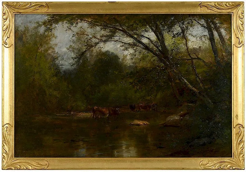 Sylvan Pond, West Compton, New Hampshire by Samuel Lancaster Gerry, oil on canvas, sold Nov 2018