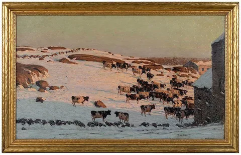 Edward Charles Volkert, Late Winter Afternoon, oil on canvas