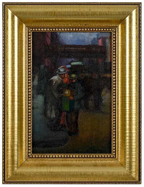 Alexander Zerdin Kruse, Street Show, oil on canvas
