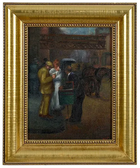 Show and Tell by Alexander Zerdin Kruse, oil on canvas, sold Nov 2018