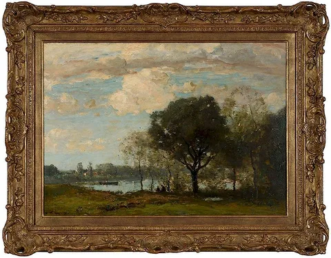 Henry Ward Ranger, Along the River, 1895, oil on canvas