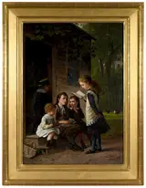 Children Playing School, Brunk Auctions 2018