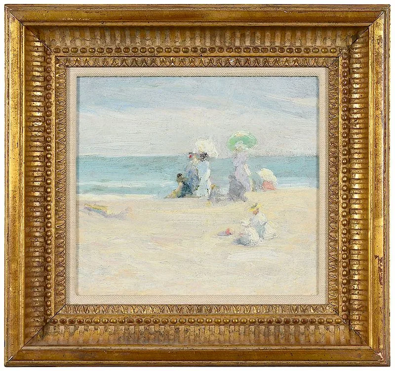 Ogunquit Beach by Mabel May Woodward, oil on canvas, sold Nov 2018