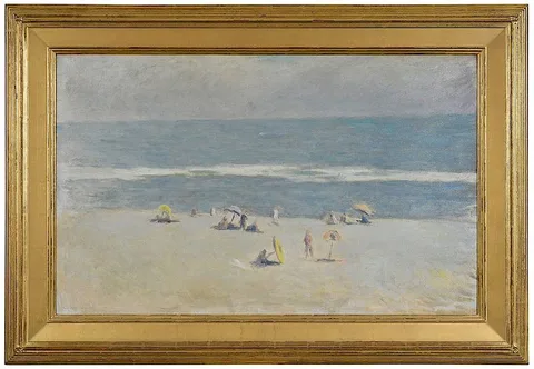 Edmund Graecen, At the Beach, East Hampton, Long Island, oil on canvas