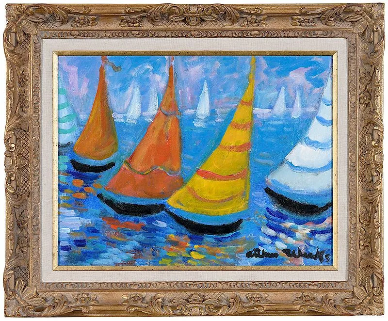 Blue Afternoon by Arthur Weeks, oil on canvas, sold Nov 2018