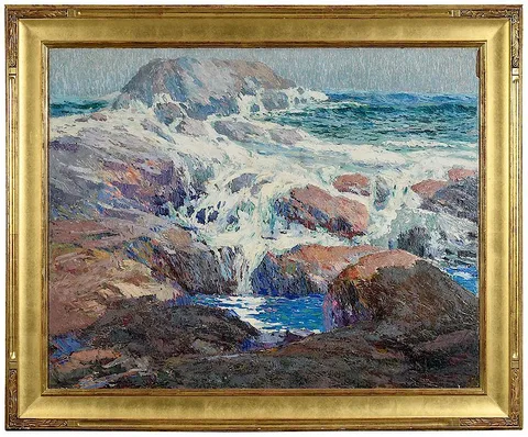 Sea Foam by Sigurd Skou, 1922, oil on canvas, sold Nov 2018