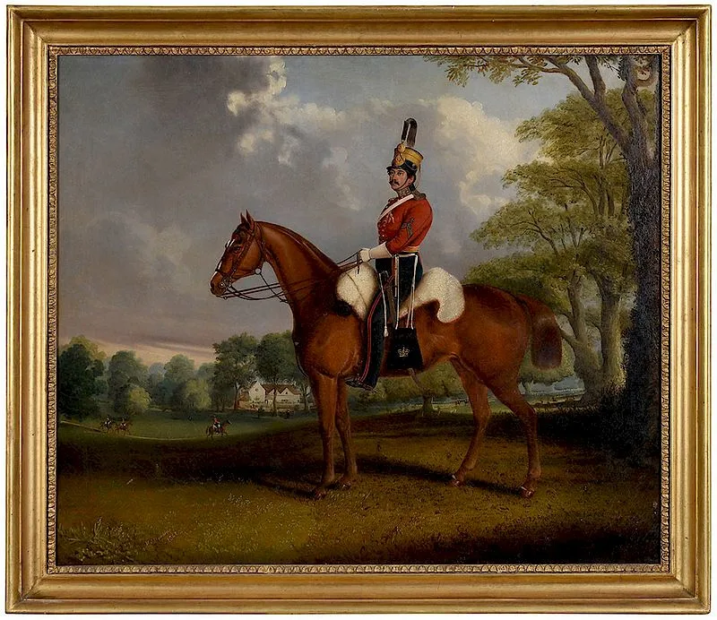 W.J. Bowden, Troop Sergeant of the Royal Gloucestershire Yeomanry, oil on canvas