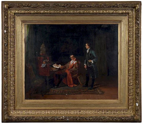 Charles Meer Webb, A Gentleman's Study, oil on canvas