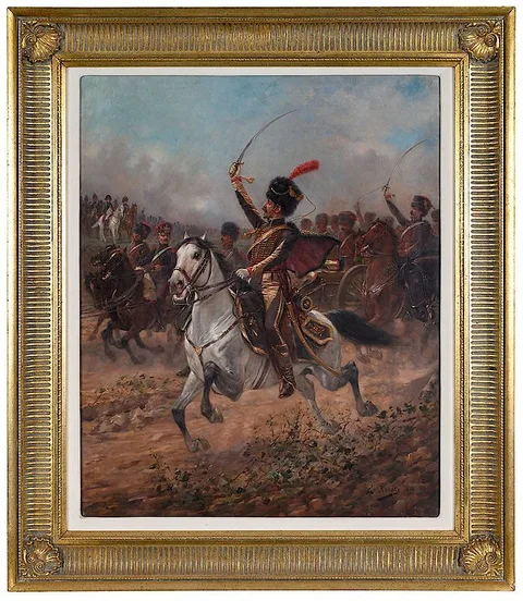 Vive L'Empereur by Charles Louis Kratké, 1898, oil on canvas, offered Nov 2018
