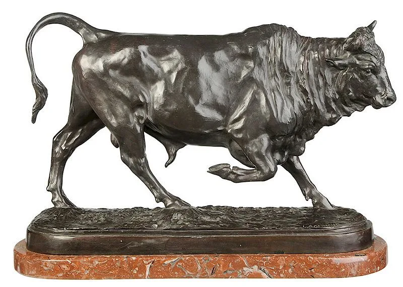 Bull by Isidore Bonheur, patinated bronze, sold Nov 2018