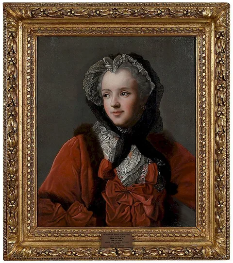 Portrait of Marie Leszczynska, Queen of France, wife of Louis XV, 18th or early 19th century copy by Jean-Marc Nattier, oil on canvas, sold Nov 2018