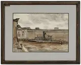 Reginald Marsh, Tugboat Moored