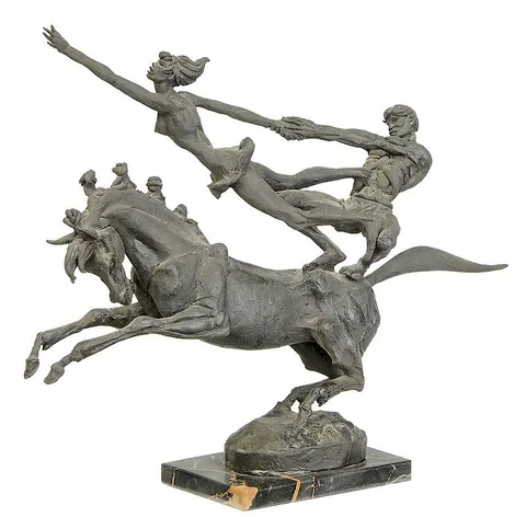 Frank Eliscu, Circus Dancers on Horseback, patinated bronze