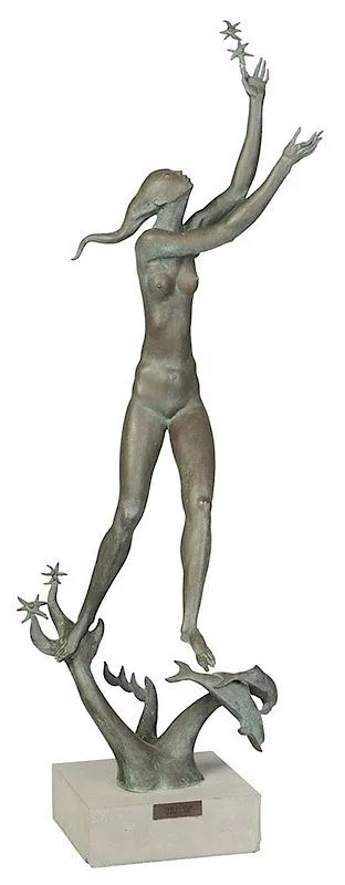 The Starfish Catcher by Frank Eliscu, patinated bronze, sold Nov 2018