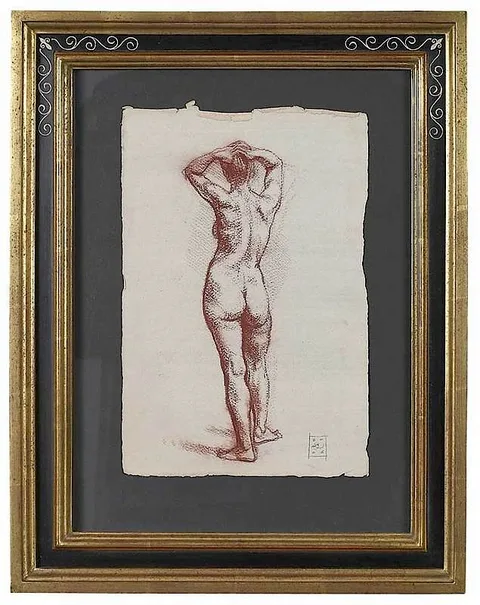 Benjamin Long IV, Female Figure 39, conte crayon on paper