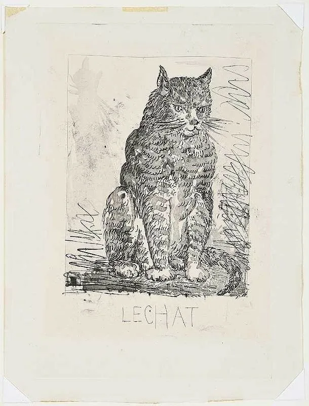 Le Chat by Pablo Picasso, 1924, drypoint etching and engraving on cream wove paper, offered Sep 2018
