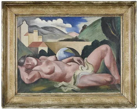 André Lhote, Nu dans le paysage, circa 1923, oil on canvas
