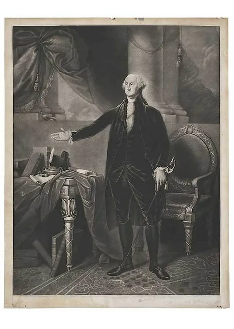 Edward Savage, George Washington, known as the Lansdowne Portrait, 1801, mezzotint on paper