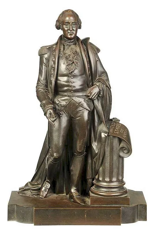 François Théodore Devaulx, George Washington, patinated bronze