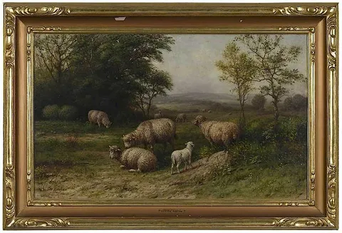 George Riecke, Shady Pasture, oil on canvas