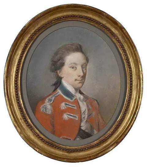 Hugh Douglas Hamilton, Portrait of Francis, Lord Rawdon-Hastings, in the uniform of a flank company in the 63rd Regiment of Foot, circa 1777, pastel