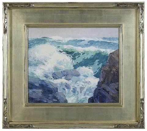 Sigurd Skou, Breaking Waves, 1926, oil on canvas