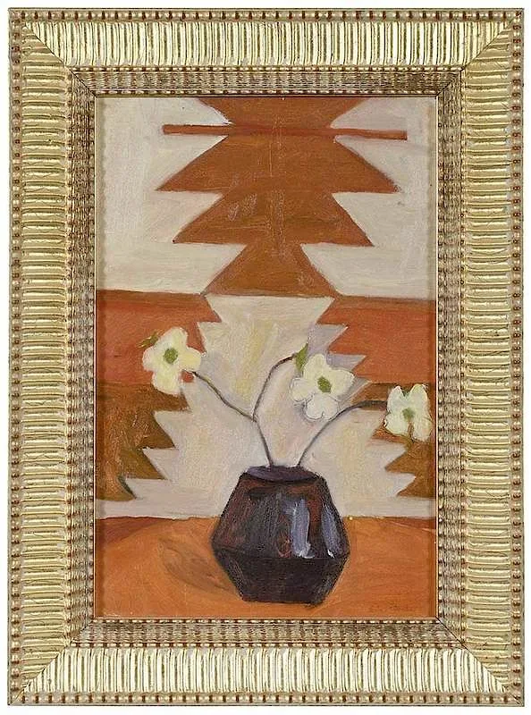 Eda Elisabeth Sterchi, Southwestern Still Life, oil on Weber Oil Sketching Paper (stamped verso)