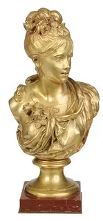 Albert-Ernest Carrier-Belleuse, Portrait Bust of a Young Woman