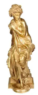 Albert-Ernest Carrier-Belleuse, Seated woman, signature on side “A. Carrier”