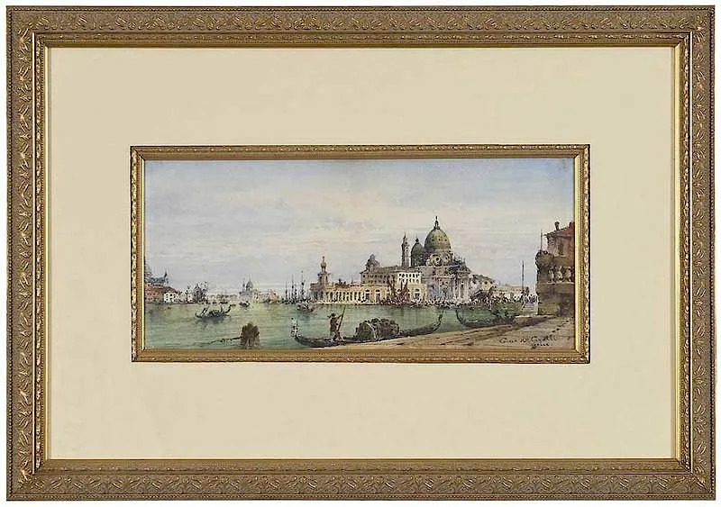 Contad H. R. Caretti, View of Venice, watercolor on paper