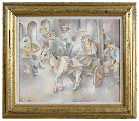 John Barber, Too Tired, circa 1957, oil on canvas