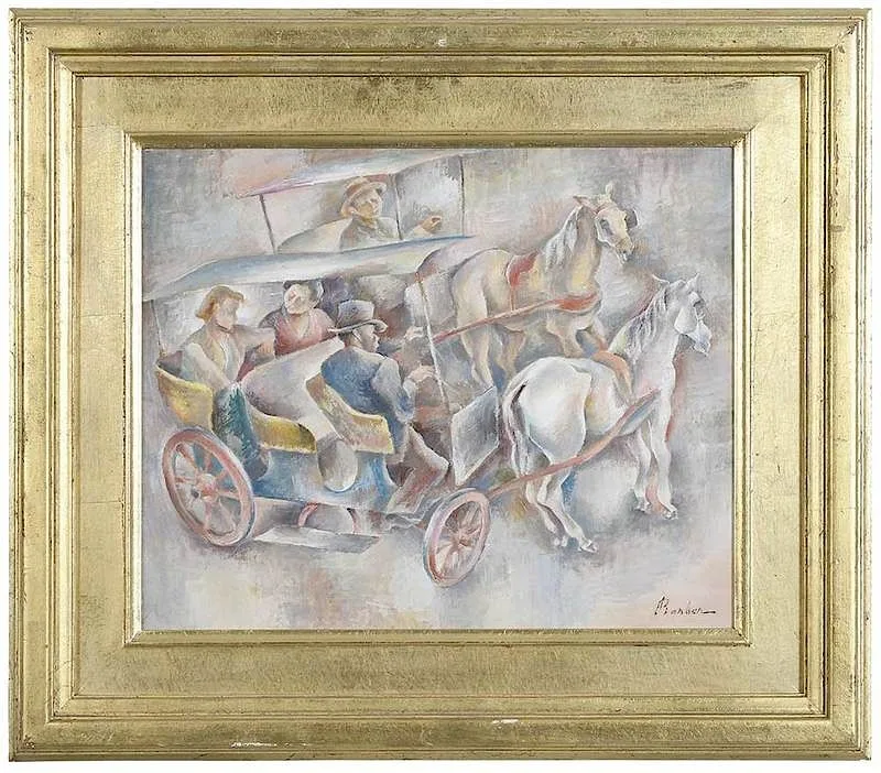 Left Turn, St. Augustine by John Barber, oil on canvas, sold Sep 2018