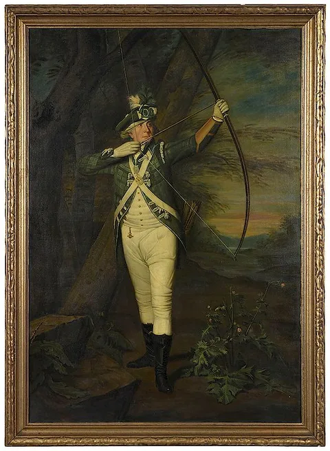 Henry Raeburn, Dr. Nathaniel Spens (1728-1815) in the uniform of the Royal Company of Archers, after the 1793 original hanging in Archers' Hall, Edinburgh, Scotland, early 20th century copy, oil on canvas